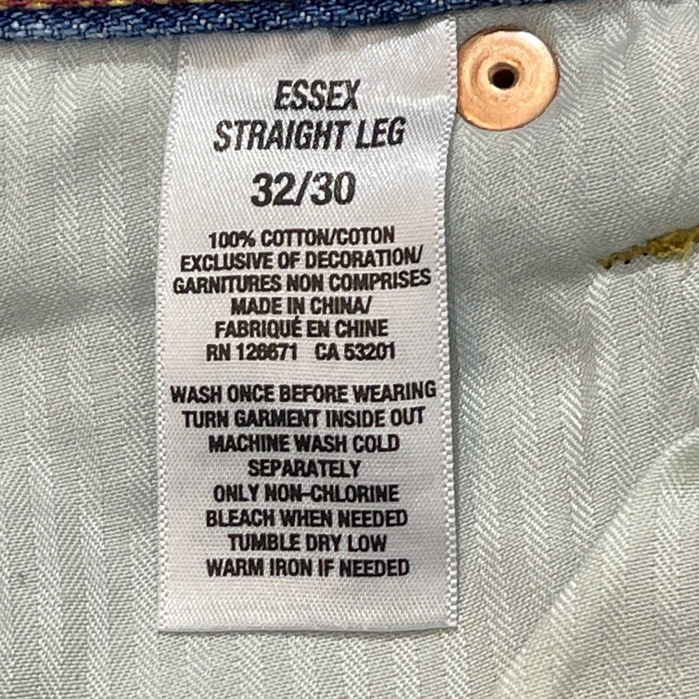 Aeropostale ESSEX STRAIGHT LEG DISTRESSED MENS SIZE 32/30 Light Blue Jeans - Picture 5 of 6